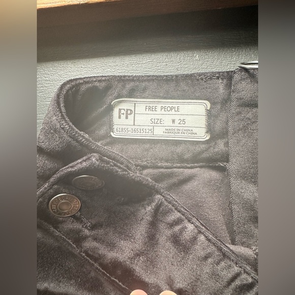 Vintage Retro Black Velvet Free People Zip Back Mini Skirt - Picture 4 of 5